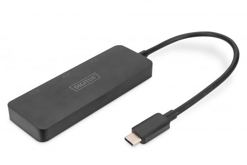 DIGITUS USB-C - 3x HDMI MST Video Hub DP 1.4, HDMI 2.0, 4K/60Hz