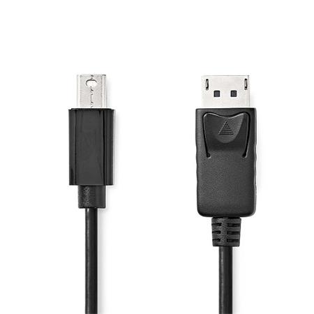 Nedis CCGL37400BK10 - Mini DisplayPort – DisplayPort Kabel | Mini DisplayPort Zá