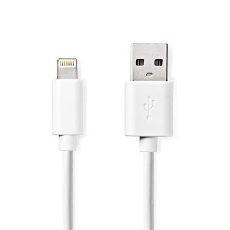 Nedis CCGL39300WT10 - Lightning Kabel| Apple Lightning 8pinový | USB-A Zástrčka