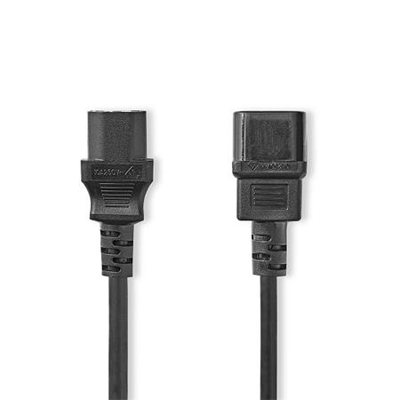 Nedis CEGL10500BK20 - Napájecí kabel | IEC-320-C14 Zásuvka – IEC-320-C13 Zásuvka