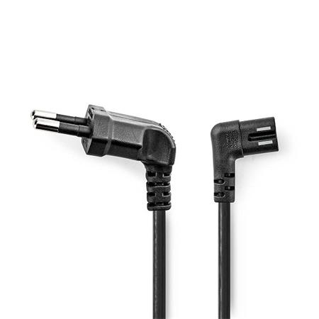 Nedis CEGL11055BK30 - Napájecí Kabel | Euro Zástrčka  – IEC-320-C7 | 3 m | Úhlov