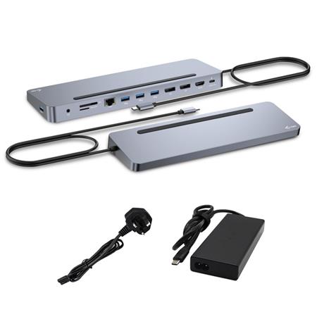 I-tec USB-C Metal Ergonomic 3x 4K Display Docking Station with Power Delivery 10