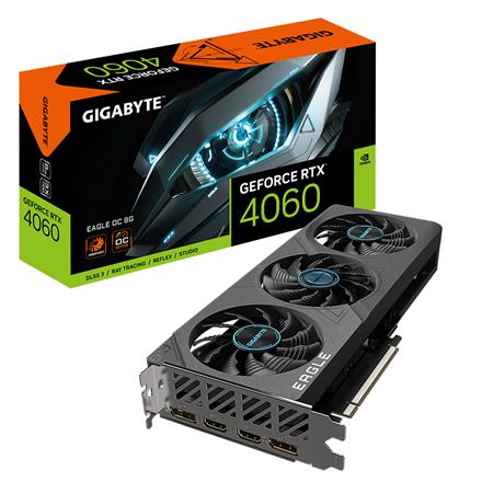 GIGABYTE GeForce RTX 4060 EAGLE OC 8G GV-N4060EAGLE OC-8GD, 8GB GDDR6, 2xDP, 2xH