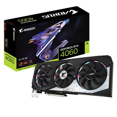 GIGABYTE GeForce RTX 4060 ELITE OC 8G GV-N4060AORUS E-8GD, 8GB GDDR6, 2xDP, 2xHD