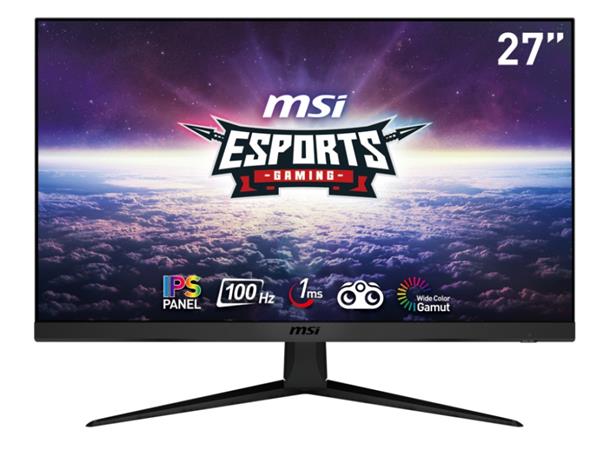 MSI Gaming monitor G2712V, 27"/FHD/IPS, 100Hz/1ms/1000:1/300cd / m2/HDMI/DP