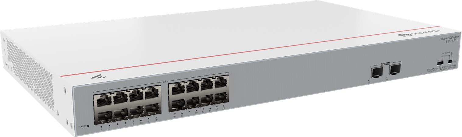 Huawei S110-16LP2SR Switch (16*10/100/1000BASE-T ports, 2*GE SFP ports, PoE+, AC
