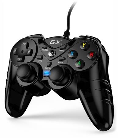 Genius GX Gaming GX-17UV, Gamepad, drátový, vibrační, pro PC a PS3, USB, černý