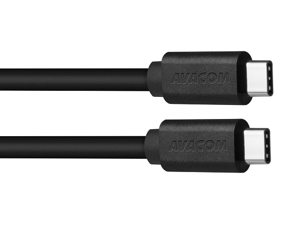 AVACOM Datový a nabíjecí kabel USB Type-C - USB Type-C, 40cm, černá