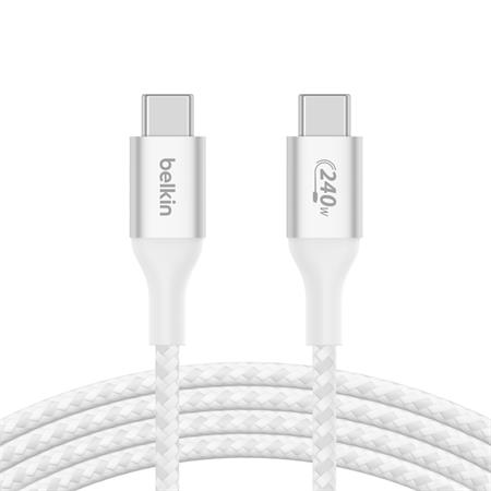 Belkin BOOST CHARGE™ USB-C na USB-C kabel 240W, 1m, bílý - odolný