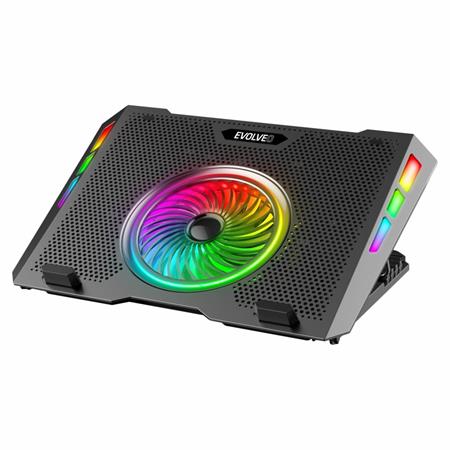 EVOLVEO Ania 16, chladicí podstavec pro notebook 10-17", 5x ventiátor, RGB podsv