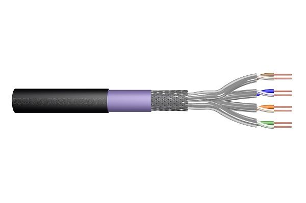 Digitus Cat.7 S/FTP instalační kabel, pro instalaci do země, 500 m, simplexní, P