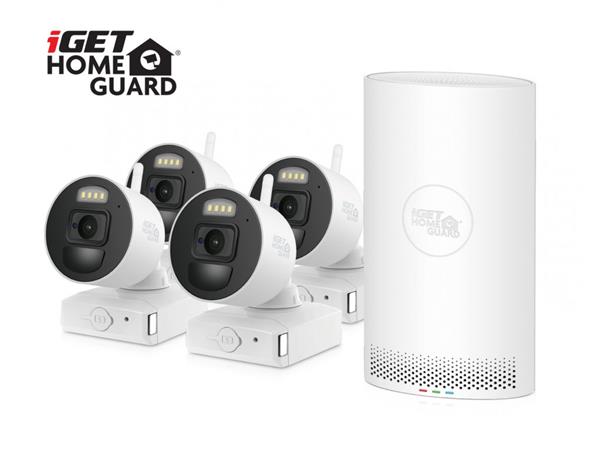 iGET HOMEGUARD HGDVK83304 - CCTV kamerový systém 3K DVR 8CH + 4x kamera s LED a