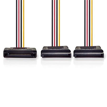 Nedis CCGB73190VA015 - Interní napájecí kabel | SATA 15-pin Zástrčka - 2x SATA 1