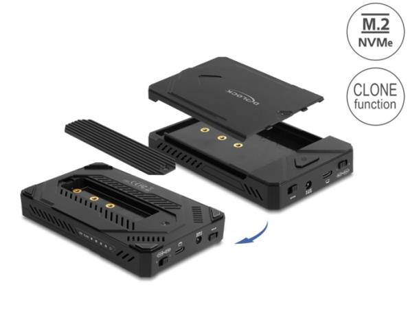 Delock Externí pouzdro USB Type-C™ pro 1 x SSD M.2 NVMe + 1 x SATA SSD / HDD 2.5