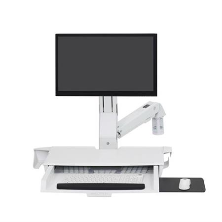 ERGOTRON StyleView® Sit-Stand Combo Arm s prac. plochou,nástěnný držák do lišty