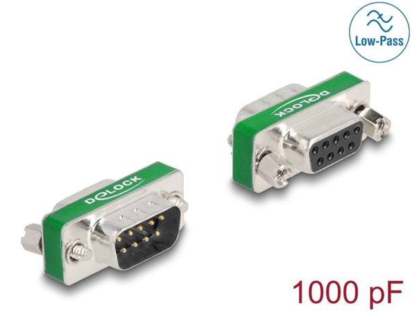 Delock Filtr RF/EMI k potlačování interference, z 9 pinového zástrčkového konekt