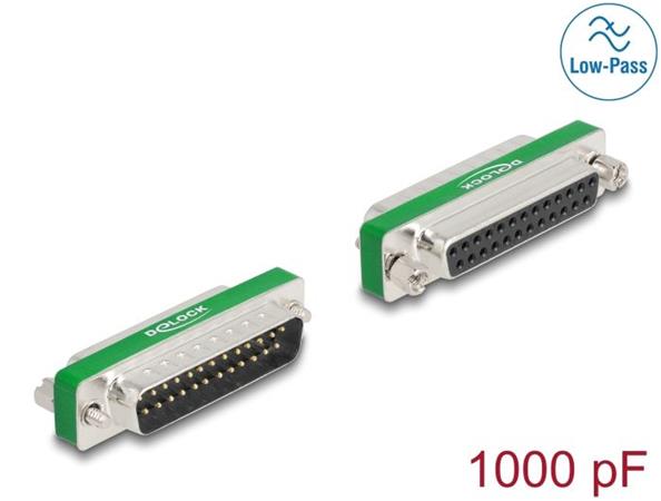 Delock Filtr RF/EMI k potlačování interference, z 25 pinového zástrčkového konek