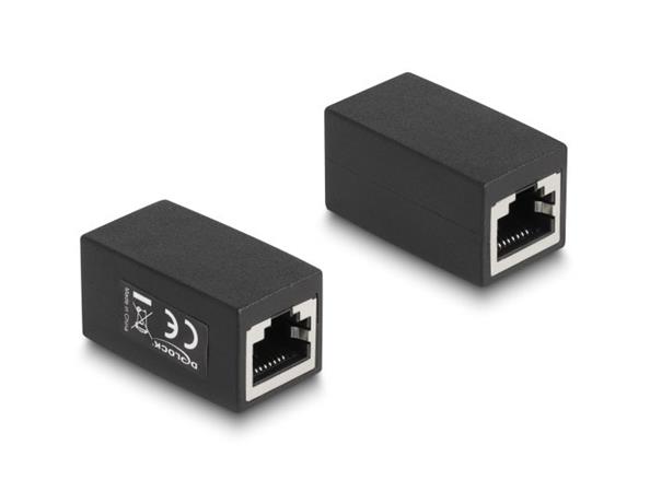 Delock Adaptér RJ45 samice na RJ45 samice Cat.6 černá