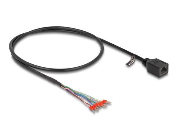 Delock Kabel ze zásuvky RJ45 na dráty s dutinkovými koncovkami Cat.5e, 50 cm, če