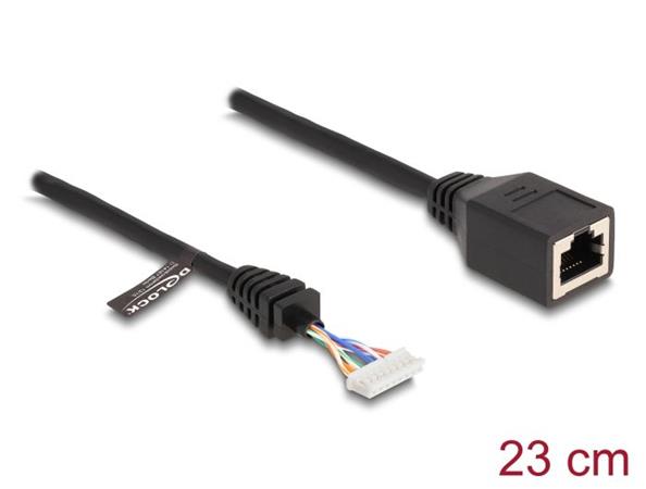 Delock Kabel ze zásuvky RJ45 na zásuvkový pinový konektor, 2,00 mm, 8 pinový Cat