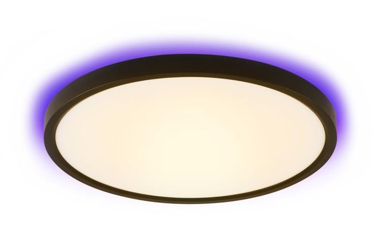 IMMAX NEO LITE TUDO SMART stropní svítidlo s RGB podsvícením 40cm, 50W Wi-Fi čer