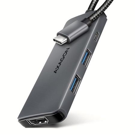 AXAGON HMC-5H8K, USB 5Gbps hub, 2x USB-A, USB-C, HDMI 8k/30Hz, PD 100W, kabel US