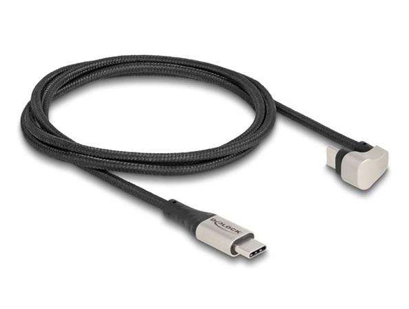 Delock USB 2.0 Kabel USB Type-C™ ze zástrčky na zástrčku, 180°, pravoúhlá 1 m PD