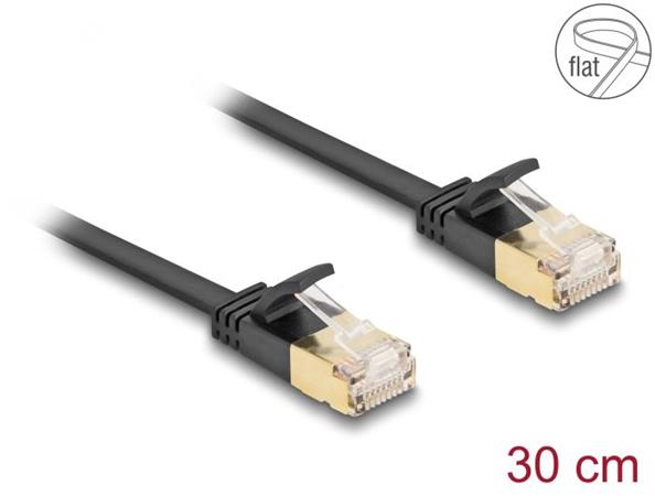 Delock Síťový kabel RJ45 Cat.6A, ze zástrčky na zástrčku,s robustní západkou a h