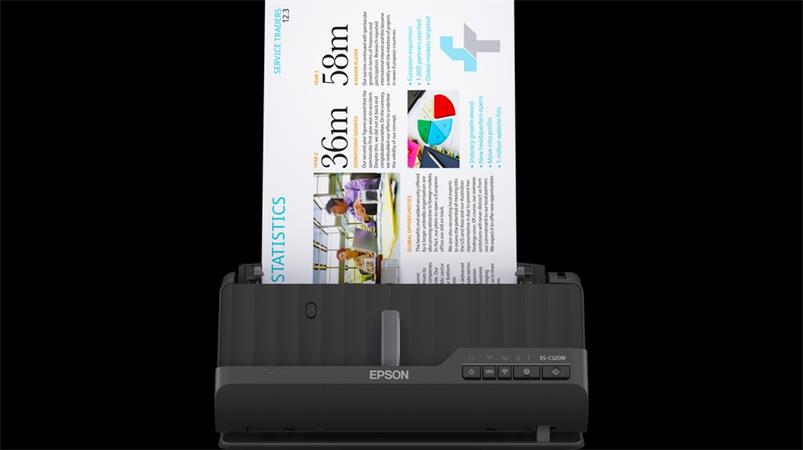 EPSON skener ES-C320W - A4/600x600dpi/USB/Wi-Fi/LAN/DADF