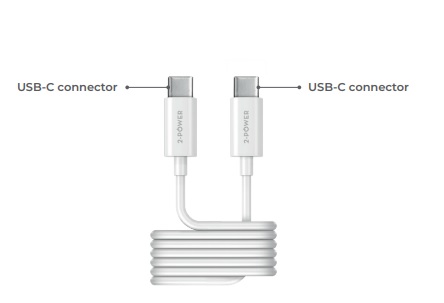 2-Power kabel USB-C to USB-C, 1M