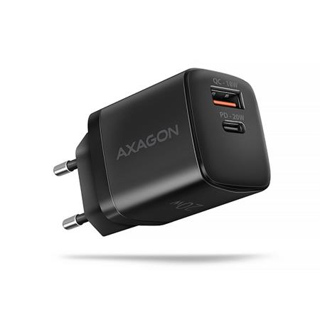 AXAGON ACU-PQ20 nabíječka do sítě 20W, 2x port (USB-A + USB-C), PD3.0/PPS/QC4+/A