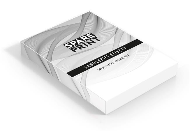 SPARE PRINT PREMIUM Samolepící etiketa bílá, 100 listů A4 (1 etiketa 105 x 42,3m