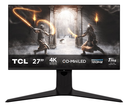 TCL LCD herní 27R83U 27" Mini LED/VA/3840×2160@160Hz/1ms/1400cd/2xHDMI/DP/4xUSB/