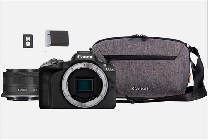 Canon EOS R50 BK + RF-S 18-45 IS STM + BAG + SD (TRAVEL KIT) - Selekce SIP