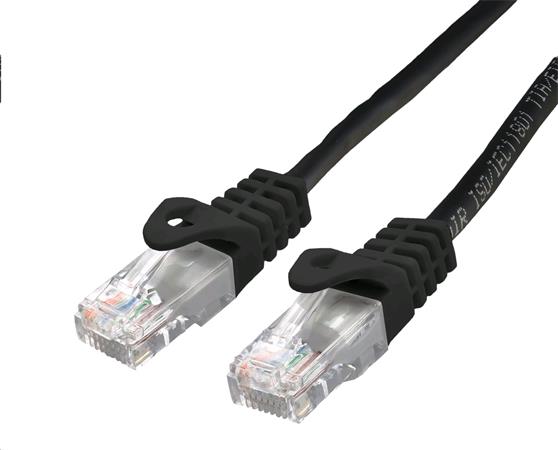 C-TECH Kabel patchcord Cat6, UTP, černý, 0,25m