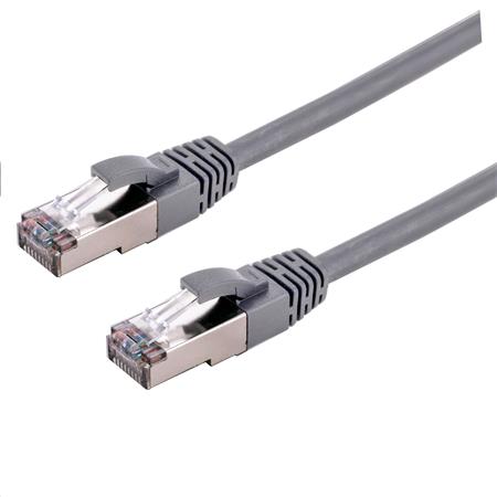 C-TECH Kabel patchcord Cat6a, S/FTP, šedý, 0,25m