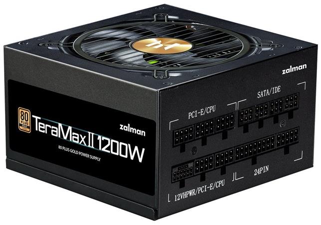 ZALMAN TeraMax II 1200W černý Zdroj, ATX, 1200W, aktivní PFC, 120mm ventilátor,