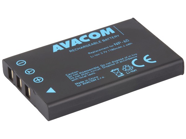 AVACOM Náhradní baterie Fujifilm NP-60 Li-Ion 3.7V 1180mAh 4.4Wh