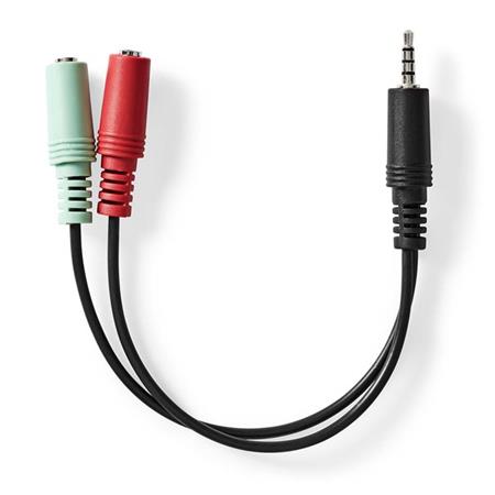 Nedis CAGB22150BK02 - Stereo Audio Kabel | 3,5mm Zástrčka -2x 3,5mm Zásuvka | 0.