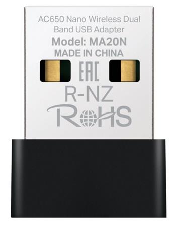 MERCUSYS MA20N - AC650 Bezdrátový dvoupásmový USB nano adaptér