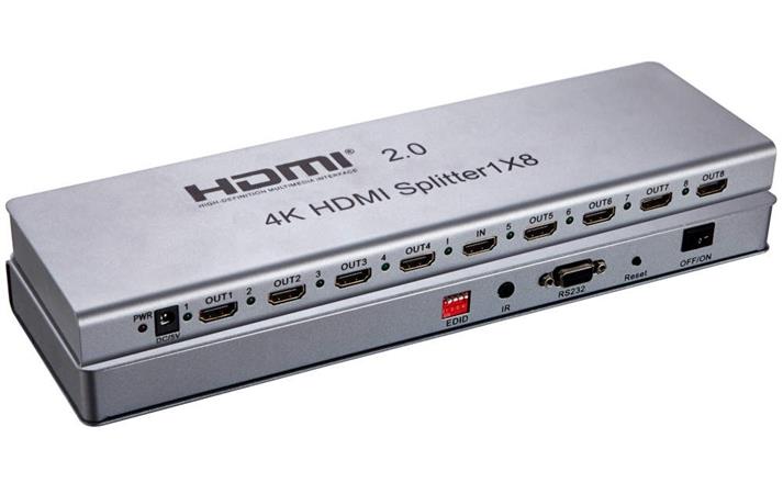 PremiumCord HDMI 2.0 splitter 1-8 portů, 4K x 2K/60Hz, FULL HD, 3D, repeater v s