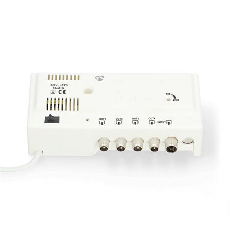 Nedis SAMP42241WT - Anténní zesilovač CATV | Zesílení: 20 dB | 47 - 862 MHz | Po