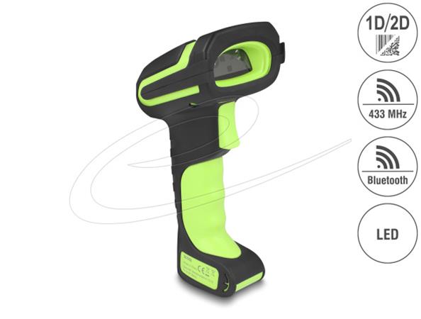 Delock Průmyslová čtečka čárových kódů 1D a 2D pro 433 MHz nebo Bluetooth s indu