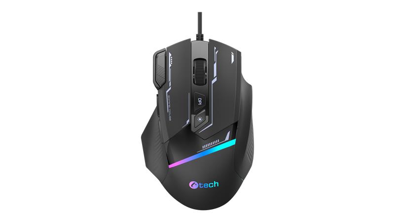 C-TECH herní myš Zyra (GM-16), casual gaming, 7200 DPI, 8 tlačítek, RGB podsvíce