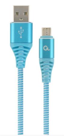 GEMBIRD prémiový nabíjecí a datový kabel Micro-USB, opletený bavlnou, 2 metry, m