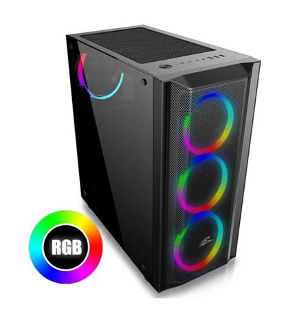 EVOLVEO Ptero Q1, skříň ATX, 4x ARGB ventilátor, černá