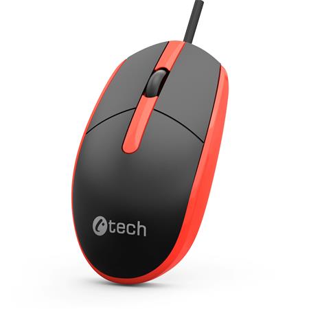 C-TECH myš WM-10, USB, 1200 DPI, červená