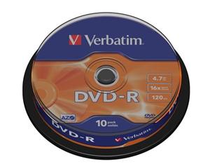 VERBATIM DVD-R AZO 4,7GB, 16x, spindle 10 ks