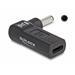Delock Adaptér na kabel na nabíjení laptopu, ze zásuvky USB Type-C™ na zástrčku Dell 4,5 x 3,0 mm, úhlový 90°