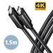 AXAGON BUCM32-CM15AB, SPEED+ kabel USB-C <-> USB-C, 1.5m, USB 20Gbps, PD 100W 5A, 4K HD, ALU, oplet, černý